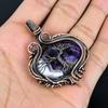Amethyst Pendant, 999 Copper Wire Wrapped Gemstone Jewelry, Handmade Tree Of Life Pendant, For Memorial Day