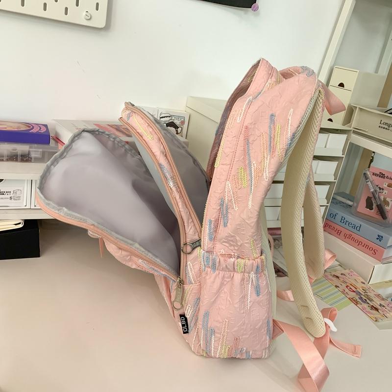 Школьный рюкзак для младших школьников с красочной вышивкой, женский рюкзак большой емкости, студенческий рюкзак