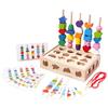 NoaNoa Montessori Educational Toy, Threading Toy, Stick Game, Fitting, Shape Matching, Puzzle, Threading, for Toddlers Ages 2, 3, and 4, Dexterity