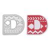 Capital Letter D Frame Metal Silvery Stencil Embossing Cutting Dies For Diy Scrapbooking Paper Album Cards Making