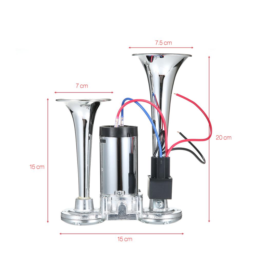 Универсальный автомобильный звуковой сигнал 12 В, одиночный звуковой сигнал с компрессором, громкие звуковые сигналы 130 дБ для автомобилей