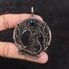 Blue Sunstone Pendant Copper Wire Wrapped Gemstone Pendant Antique Jewelry Dog Pendant Handmade Stylish Pendant Copper Wire Jewelry For Gift
