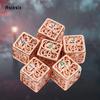 6 Pcs Light Red Squid Metal Dice Hollow Metal Polyhedral Dice Set Suitable for Role-Playing RPG  Board Game Card Game