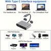 Адаптер-хаб Type C 4 в 1 многопортовый с USB 30, VGA, HDTV, цифровым AV и портом для зарядки PD, совместимый
