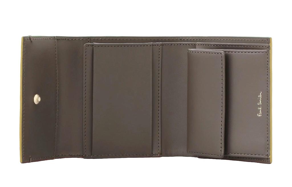 Paul Smith Colored Edge Black Men's Tri-fold Wallet,