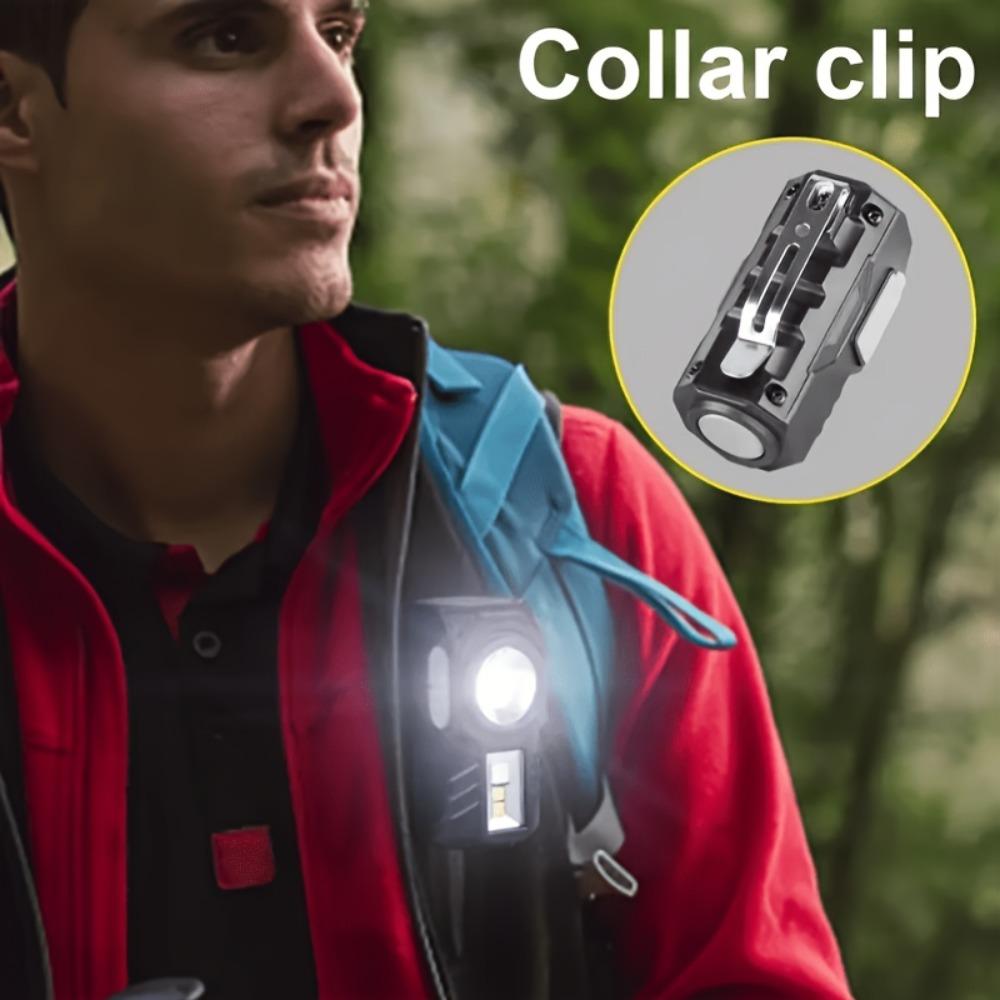 Multiple Lighting Modes Super Bright LED Headlamp USB Rechargeable Clip-on Hat Flashlight Cycling