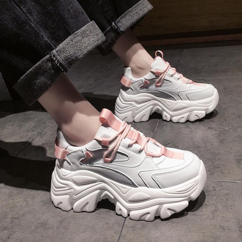 Модные кроссовки на платформе, женская повседневная обувь, модные женские кроссовки с толстой подошвой, женские кроссовки Basket Femme, массивные кроссовки, женская обувь Zapatillas544