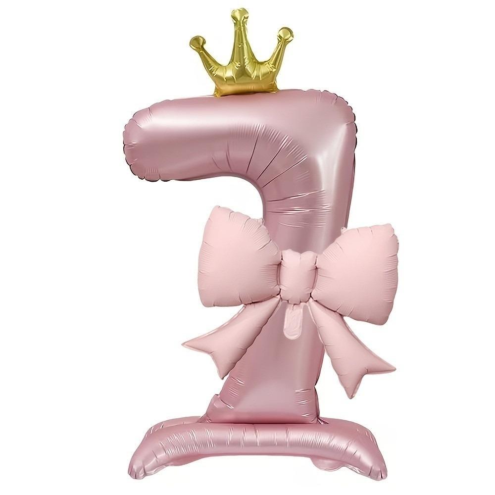 Pink Color Standing Crown Balloons Crown Shape 42 Inch Balloons Birthday Parties