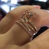 Sparkling Women's Fashion Natural Rhinestone Ring Anniversary Gift Engagement Bridal Wedding Band