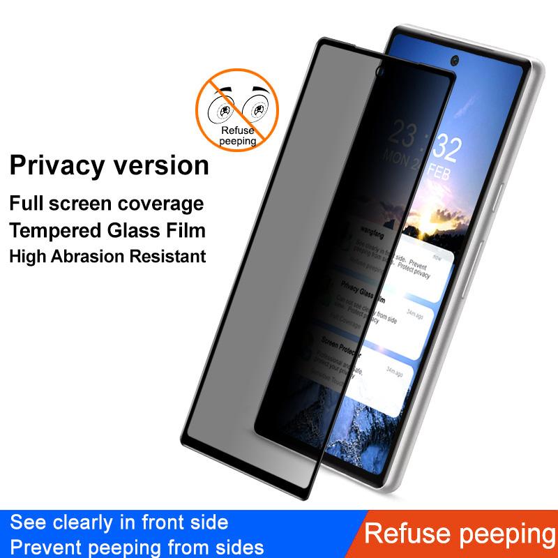IMAK Защитная пленка для экрана с защитой от шпионажа для Google Pixel 7a, Полностью клейкая, Полное покрытие, Защитная пленка из закаленного стекла для телефона