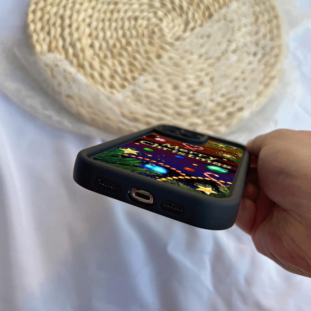 Чехлы для телефонов Ae119 Merry Christmas Santa art design для iPhone 16 14 13 11 Pro Max 15 7 8 6 Plus 12 mini XR XS Max SE Angel Eye Ladder Protective Cover