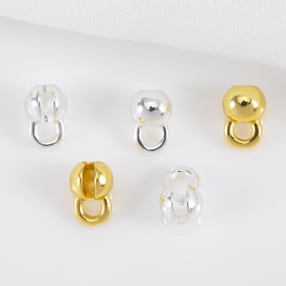 10 шт. 20 шт. Позолоченная латунь 18K Наконечники-ракушки с петлей для браслета из жемчуга, Заглушки, Пряжка, Компонент для изготовления украшений своими руками
