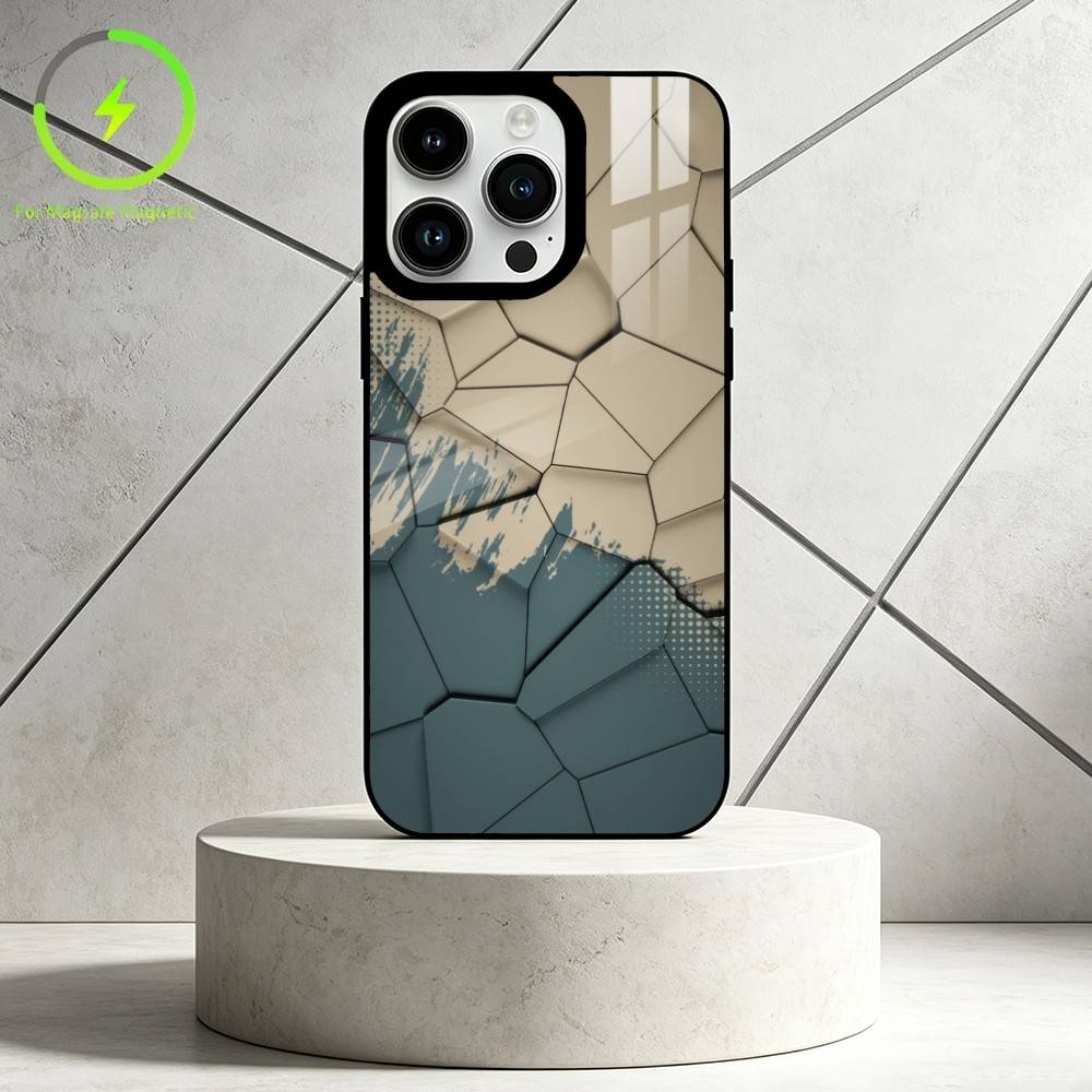 M-Современная абстракция Чехол для телефона Для iPhone 17 16 15 14 13 12 Pro Max Plus для Зеркальный Беспроводной Магнитный Чехол