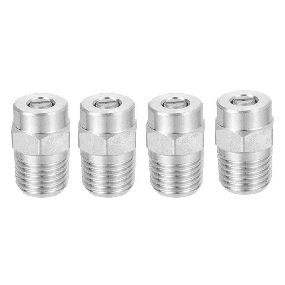 4PCS Flat Head Misting Nozzle 1/4 Inch Male Thread Surface Cleaner Nozzle  Yard Watering