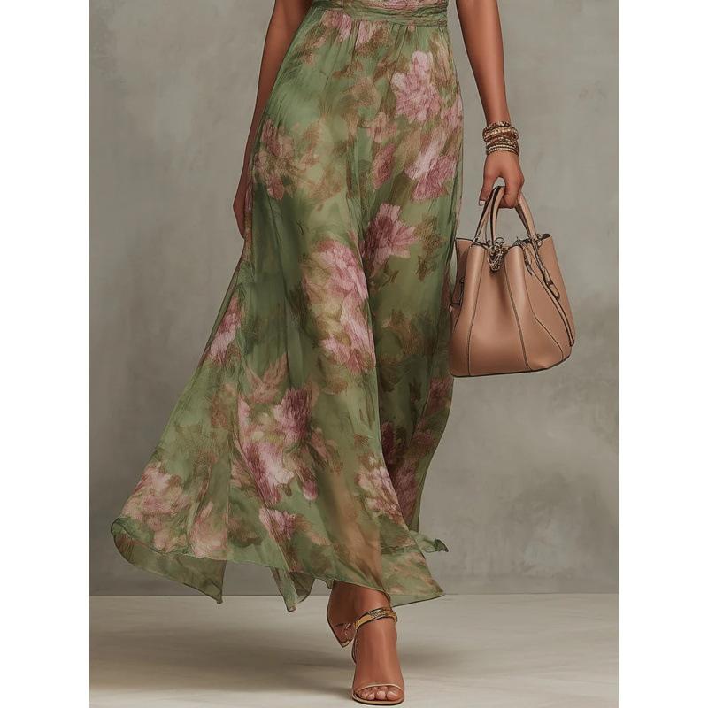 2026 новое летнее европейское и американское женское одежда сетчатый вырез без рукавов сексуальное элегантное платье длинное платье
