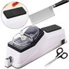 Fast Electric Knife Sharpeners USB Rechargeable Automatic Tool for Kitchen and Household Use with Fine Grinding Blades