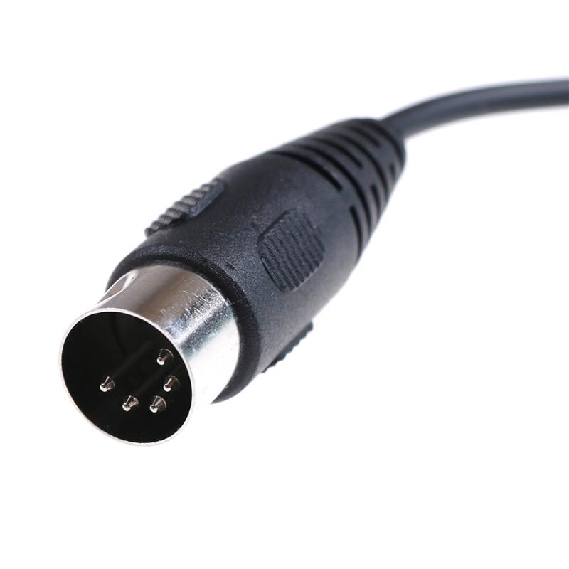 1X Din 5 Pin Din Midi Male Plug To 3.5Mm Male Stereo Jack Audio Cable 50Cm 0.5M