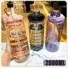 2000ML Large Capacity Straw Water Cup Portable Fitness Outdoor Sports Pop-up Water Bottle High-Looking Travel Beverage Bottle