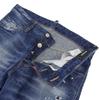 Dsquared2 SEXY TWIST JEAN Painted Denim Pants, Men's, Indigo, Size 44, S74LB1023, 2021 Autumn/Winter Collection Bottoms 44 IndigoUsed
