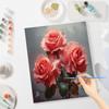 RUOPOTY Акриловая картина по номерам, набор красок, раскраска по номерам, розовые цветы, настенное искусство для рукоделия, подарок для взрослых на холсте