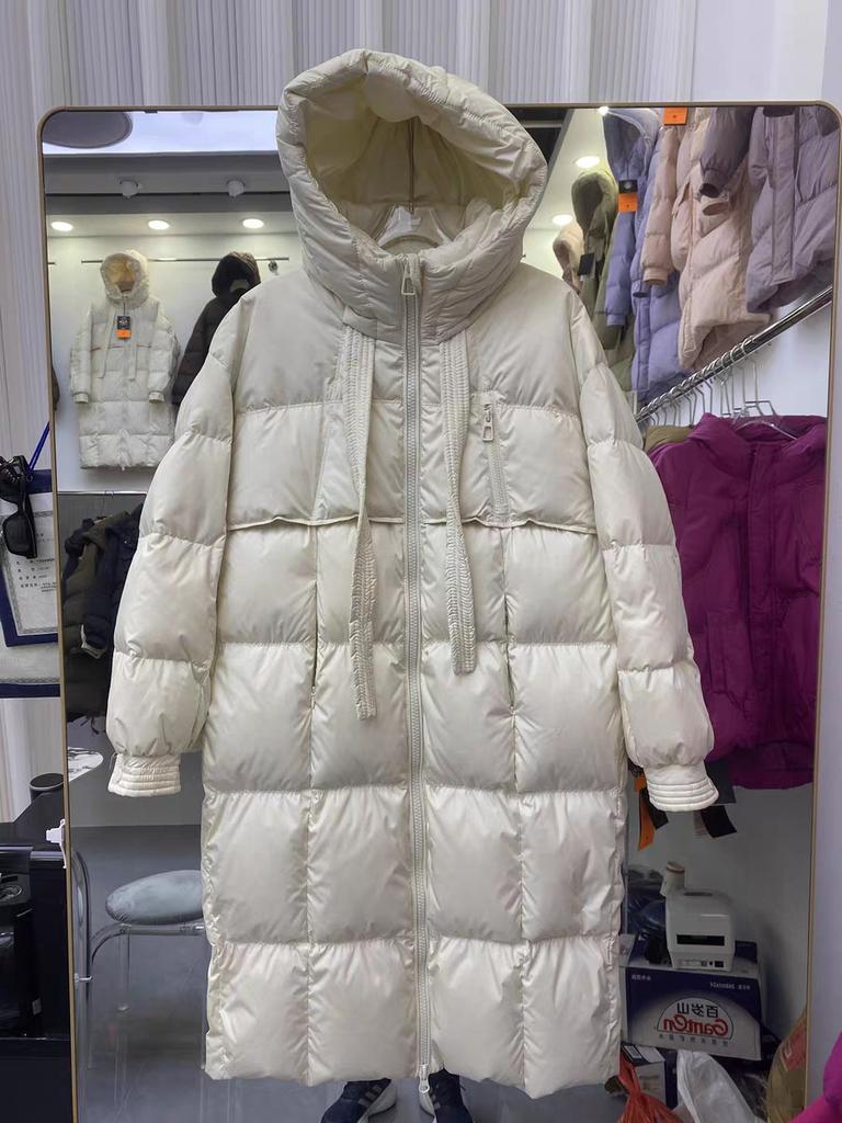 Новая утепленная куртка-пуховик с капюшоном, женская свободная куртка средней и длинной длины, зимняя новая модная куртка до колена