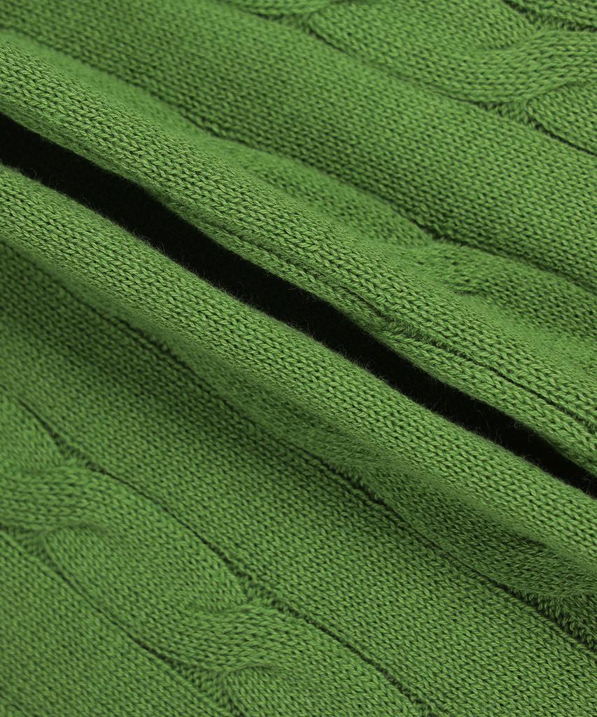 BROOKS BROTHERS Cotton Cable Polo Short Sleeve Sweater (Green) (Bbwtmb204Aifm)