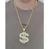 Унисекс хип-хоп сплав доллар символ тег кулон ожерелье ювелирные изделия с цепочкой (золотой)