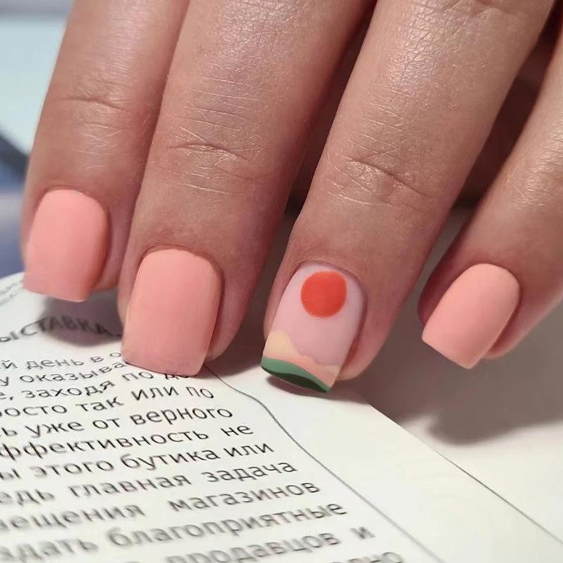 24 шт./комплект коротких накладных ногтей Saure для сезона весна-лето французский стиль цветы бабочки дизайн нажмите на накладные ногти