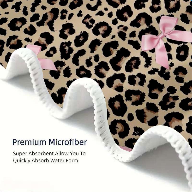 1PC Extra Large Ultra Soft Sexy Leopard Print Beach Towel with Beautiful Butterfly Knot Quick Dry Ultrafine Fiber Strong Wrap De