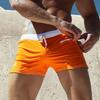Купальники JOCKMAIL Цветовой блок Мужские боксеры с низкой посадкой Плавки Нескользящий шнурок Эластичный нейлон-спандекс с карманом на молнии