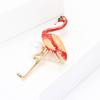 Нежная брошь-фламинго из эмали, модный универсальный женский костюм, кардиган, украшение для корсажа