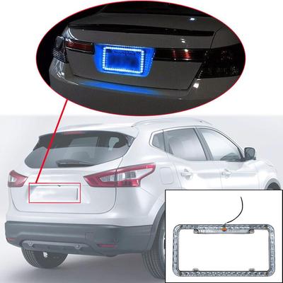 12v Автомобильная Задняя Рамка Номерного Знака Светодиодные Фонари Крышка Держатель Рамки Номерного Знака Для Авто Грузовика Транспортного Средства Авто Аксессуары для Стайлинга O1f5