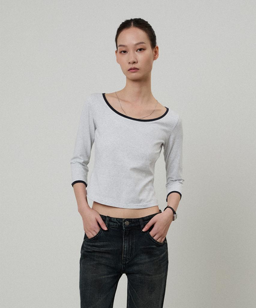 LMOOD WOMEN Dolly Three-Quarter Ringer T-Shirt (2 Colors)