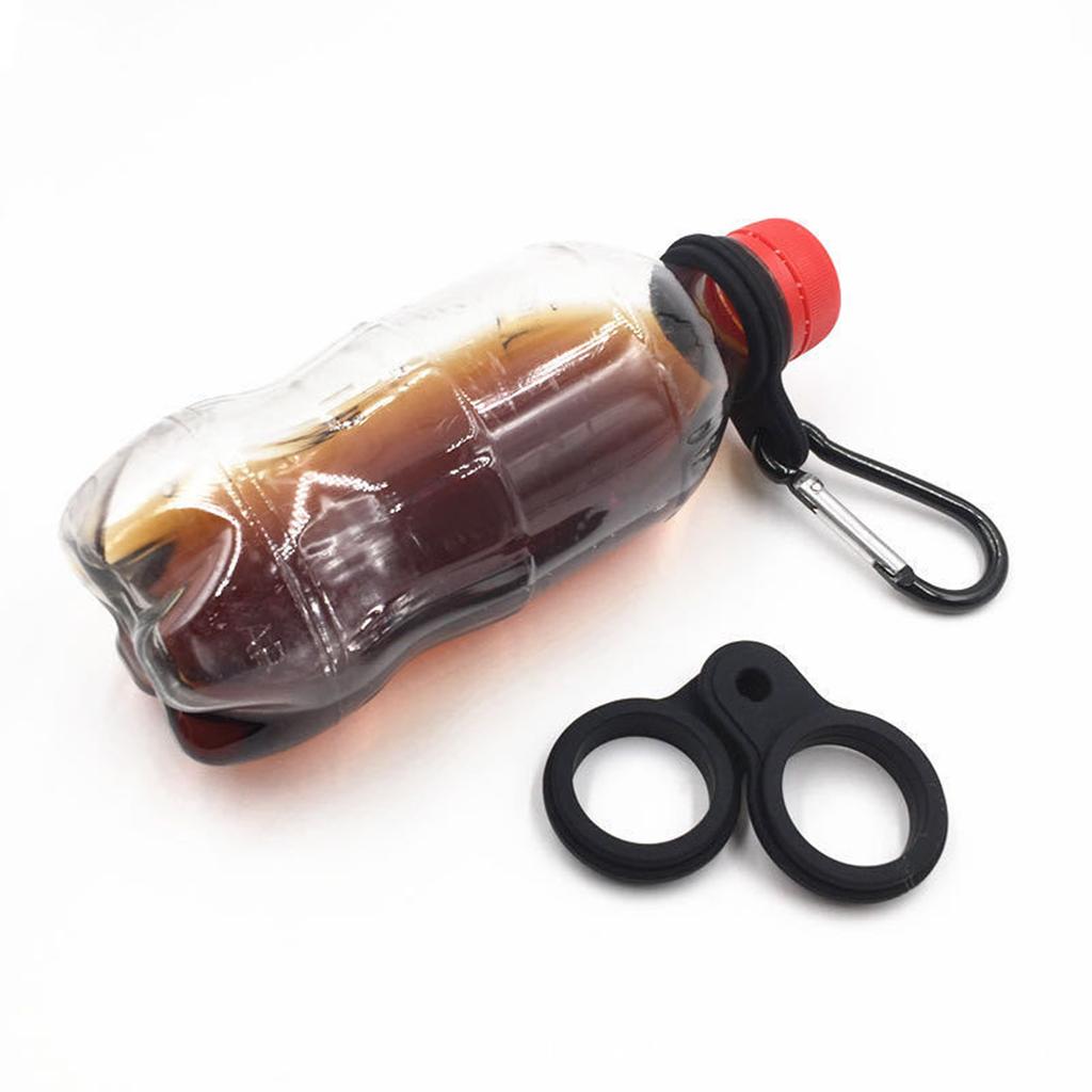 4 Pcs Silicone Water Bottle Buckle with Carabiner Belt Clip Secure Bottle Hanging Strap Sports Bottle Hanger Holder
