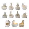 Halloween Ghost Ceramic Candle Holder Gnome Cat Angel Fox Hedgehog Frog Squirrel Candle Stand Candlestick Table Centerpiece Decoration