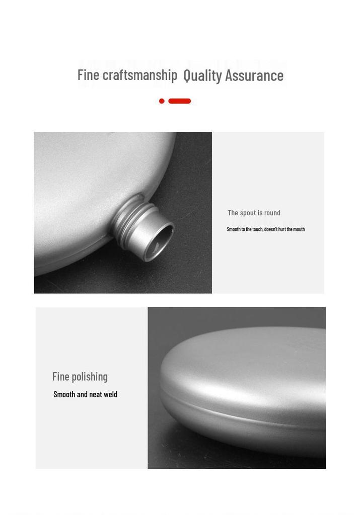 CIEUIS 180ML Pure Titanium Round Mini Portable Wine Pot for Outdoor Use