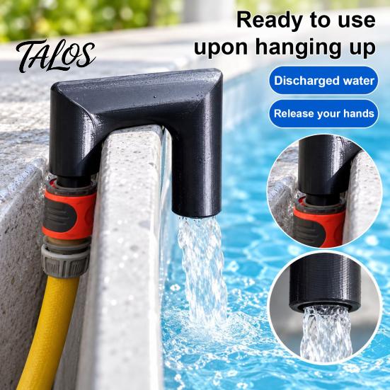 Portable Water Pipe Joint Gardening Hose Filling Hook, 3D Print Hands-free Joint, Easy Bathtub Refill Smooth Channel Durable One-piece Structure Tool