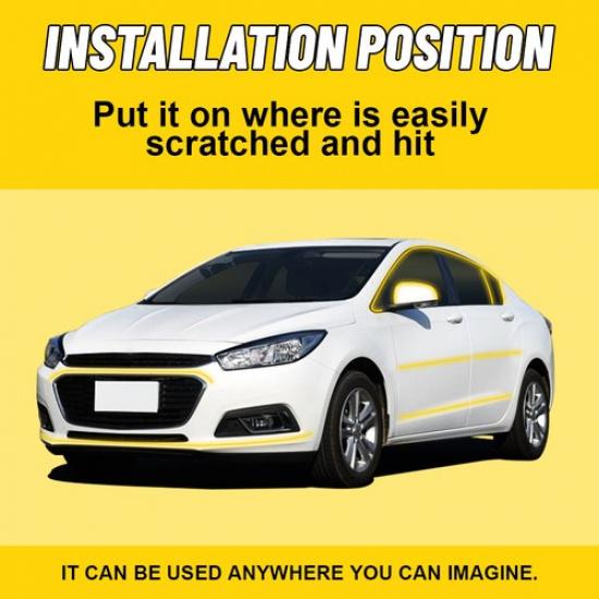 Chrome 1cm*5m Universal Mold Wide Side Trim Automotive Body Trunk Strip Bumper