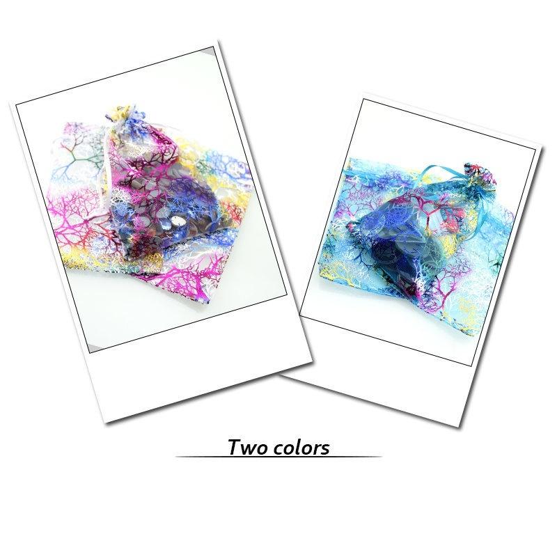 20 шт./лот Мешочки из органзы с кулиской Свадебное Рождественское украшение Подарочный пакет Упаковка для ювелирных изделий и Мешочки