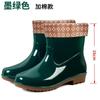 Short Tube Women's Rain Shoes Waterproof Anti Slip Wear-resistant Kitchen Rain Boots Rubber Shoes for Women In Rainy Season