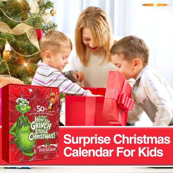 Рождественский адвент-календарь 2023 года с рождественскими фигурками, обратный отсчет до Рождества на 24 дня