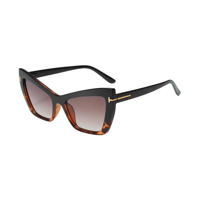 Cat's eye sunglasses women's high-end facial small new square face black retro European and American style sunglasses