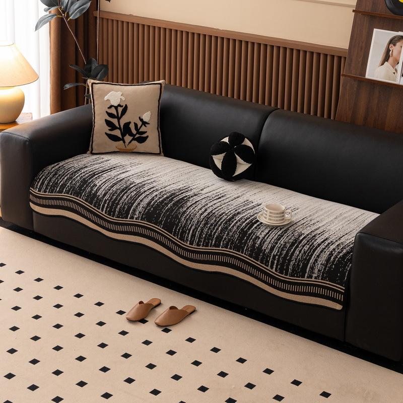 Sofa Cushion Universal In All Seasons New French Straight Row Three-Person Sofa Fixed Non-Slip Thickened Irregular Seat Cushion