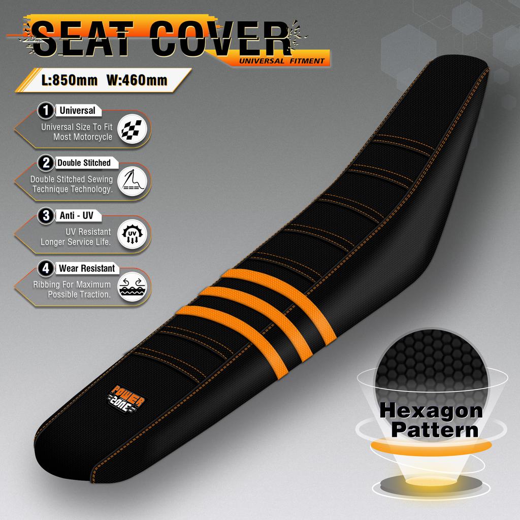 Powerzone Universal Gripper Seat Cover Soft Waterproof Non-slip Motorcycle Dirt Bike Seat Cover For SXF EXC KXF CRF YZF WR TC TE