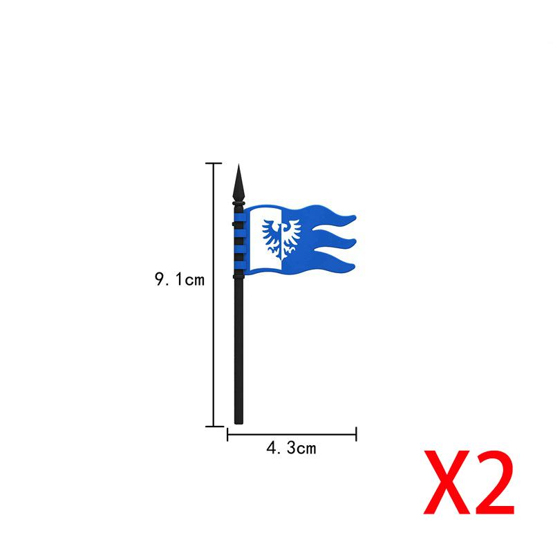 MOC Medieval Building Blocks Soldier Figures Weapons Accessories Armor Shield Flag Transport Ox Horse Mini Brick Toy Gift X010