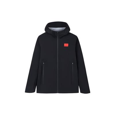 Anta Champion All-Weather Series однотонная куртка с капюшоном и длинным рукавом на молнии, мужская куртка Night-Sea-Black 152330602-3