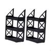 2 Pieces 1/64 Scale Tires Rack Stand Rustproof,Model Car Garage,Multi Tire Holder,Wheels Tyre