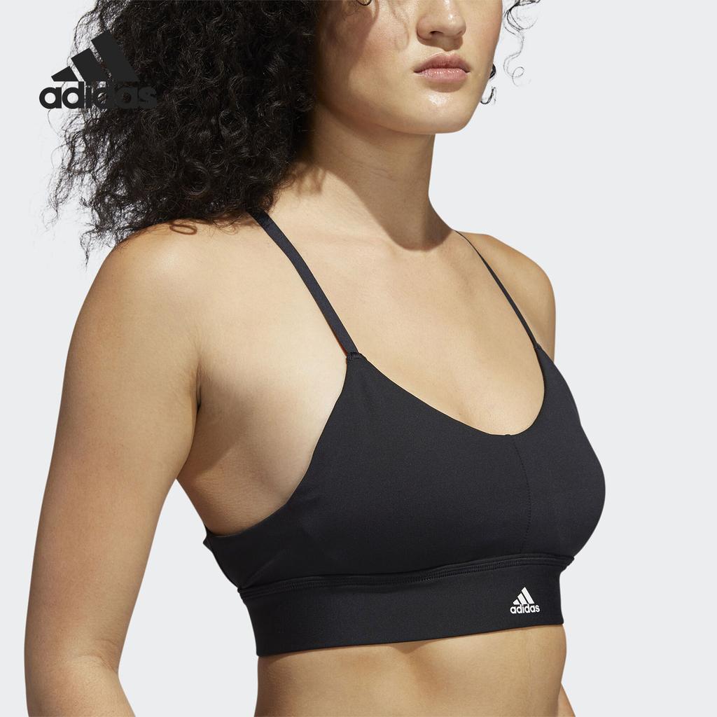 Adidas Soft Comfortable Logo Sports Bra Women Underwear Black FJ6089