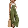 Wide Leg Overalls for Womens Casual Cotton Linen Baggy Loose Maternity Summer Beach Jumpsuits Romper