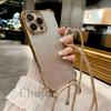 Ударопрочный Чехол Для Xiaomi Redmi Note 13 12 14 Pro 15C 14C 15 POCO X7 X6 F8 Блестящий Чехол С Ремешком На Шею Ремешок Покрытие